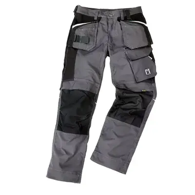 Excess Werkbroek Slash PRO+H 514 Antraciet/Zwart – Cordura Kniezakken & Verlengbare Pijpen, Maat 56