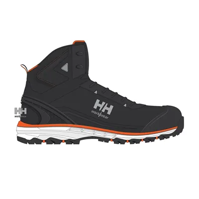 Helly Hansen Chelsea Evo 2 Mid Veiligheidsschoen S3 Oranje - Zwart - Metaalvrij & Ademend - Maat 47