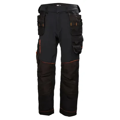 Helly Hansen Chelsea Evolution Construction Werkbroek Zwart/Grijs – 4-Way Stretch & Cordura Versteviging, Maat C48