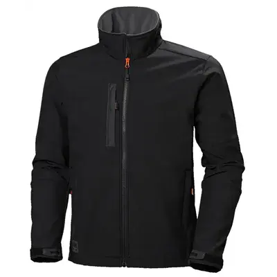 Helly Hansen Kensington Softshell Jas Zwart – Waterafstotend & Fleecekraag, Maat L