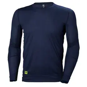 Helly Hansen Lifa Crewneck 75105 Marineblauw - Vochtregulerend & Naadloos Comfort - Maat 2XL