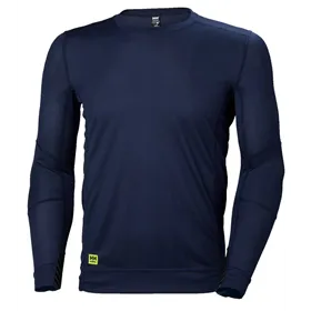 Helly Hansen Lifa Crewneck 75105 Marineblauw - Vochtregulerend & Naadloos Comfort - Maat L