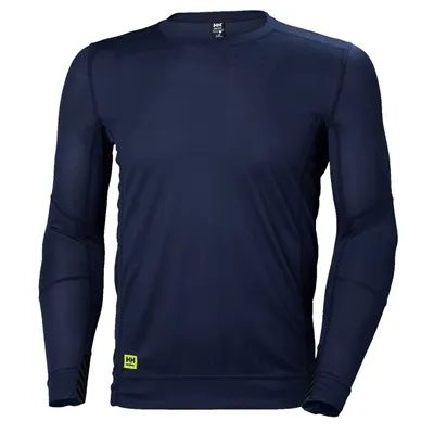 Helly Hansen Lifa Crewneck 75105 Marineblauw - Vochtregulerend & Naadloos Comfort - Maat XL