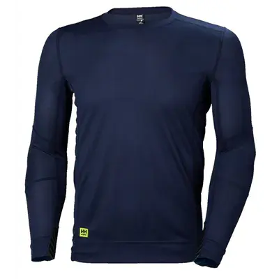 Helly Hansen Lifa Crewneck 75105 Marineblauw - Vochtregulerend & Naadloos Comfort - Maat XL