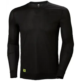 Helly Hansen Lifa Crewneck 75105 Zwart - Vochtregulerend & Naadloos Comfort - Maat S