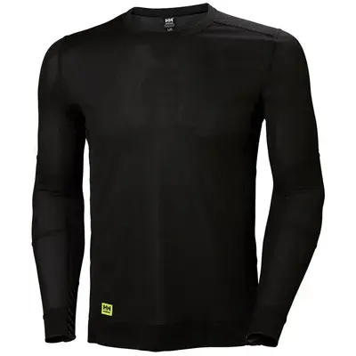 Helly Hansen Lifa Crewneck 75105 Zwart - Vochtregulerend & Naadloos Comfort - Maat XL