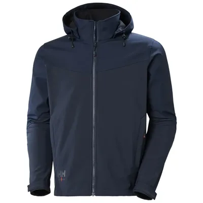 Helly Hansen Oxford Softshell Jas Marine – DWR Coating & Afneembare Capuchon, Maat M