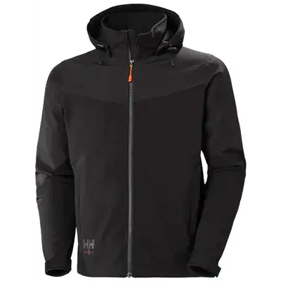 Helly Hansen Oxford Softshell Jas Zwart – Waterafstotend & Comfort Fit, Maat XXL