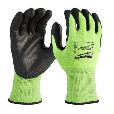 Milwaukee 8131 Hi-Vis Snijvaste Werkhandschoenen Cut 3 - Reflecterend, Dun & Touchscreen Compatibel - Maat 9