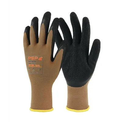 PSP 10-120 Werkhandschoen Latex Lite Pro Bruin – Ademend & Droge Grip, Maat 10