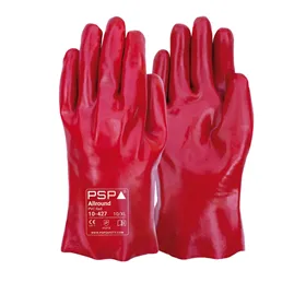 PSP 10-427 Oliebestendige Werkhandschoen PVC 27 cm Rood - Maat 10