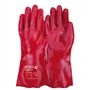 PSP 10-435 PVC Werkhandschoen Oliebestendig Dubbel Gecoat 35 cm - Rood - Maat 10