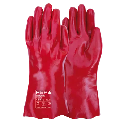 PSP 10-445 Oliebestendige Werkhandschoen PVC 45 cm Rood - Maat 10