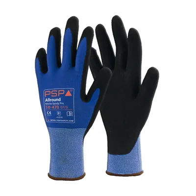 PSP 10-470 Werkhandschoen Nitril Sandy Blauw – Oliegrip & Ademend, Maat 8