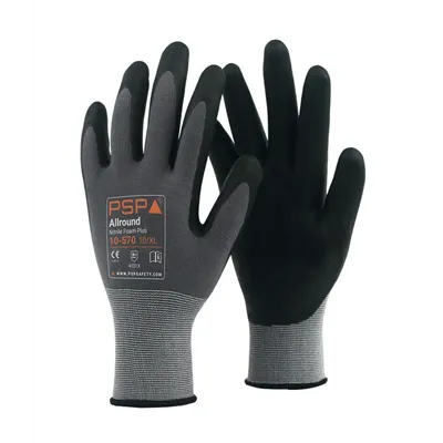 PSP 10-570 Werkhandschoen Nitril Foam Zwart – Oliegrip & Ademend Comfort, Maat 7