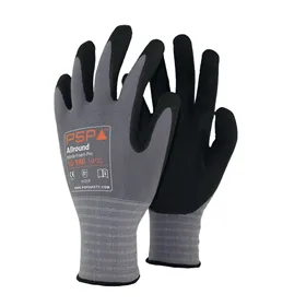 PSP 10-580 Werkhandschoen Nitril Foam Grijs/Zwart – Foodkeur & Ademend Comfort, Maat 8