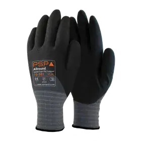 PSP 10-581 Werkhandschoen Nitril Pro Grijs/Zwart – 3/4 Gecoat & Foodkeur, Maat 8