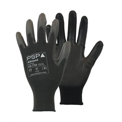 PSP 10-710 Allround Werkhandschoen PU Zwart Nylon - Maat 11