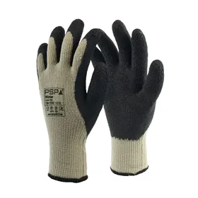 PSP 18-100 Winterhandschoen Latex Zwart/Grijs – Warme Grip & EN511, Maat 9