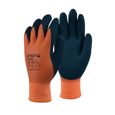 PSP 18-188 Winterhandschoenen Dubbel Latex - Vloeistofdicht & Gevoerd, Maat 9