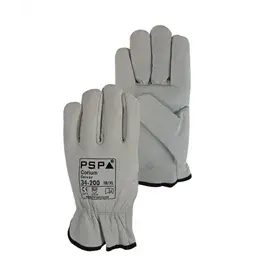PSP 34-200 Driver Werkhandschoen Corium Runderleer Beige – Soepel & Ongevoerd, Maat 8