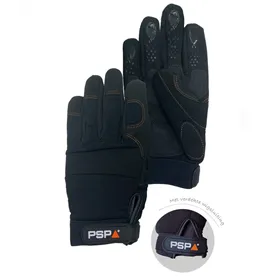PSP 39-510 Mechanic Grip Pro Werkhandschoen Zwart – Antislip & Verstevigd Comfort, Maat 10