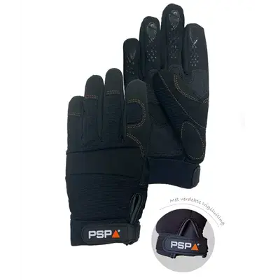 PSP 39-510 Mechanic Grip Pro Werkhandschoen Zwart – Antislip & Verstevigd Comfort, Maat 9