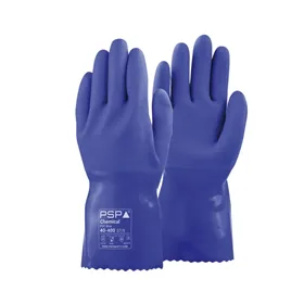PSP 40-400 Chemische Handschoenen PVC Blauw - Sandy Finish & Triple Dipped, 30cm, Maat 11
