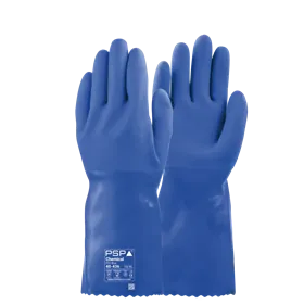 PSP 40-436 Chemische Handschoenen PVC Blauw - Triple Dipped & Oliebestendig, 36cm, Maat 10