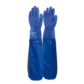 PSP 40-466 Chemische PVC Handschoenen Blauw - 66cm Triple Dipped & Oliebestendig, Maat 10