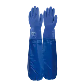 PSP 40-466 Chemische PVC Handschoenen Blauw - 66cm Triple Dipped & Oliebestendig, Maat 10
