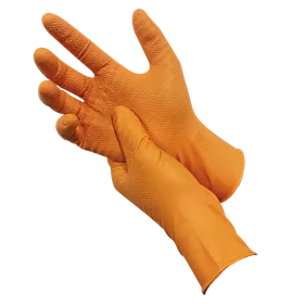 PSP 60-246 Gripper Nitril Wegwerphandschoen Oranje – Super Grip & Chemisch Bestendig - Maat M