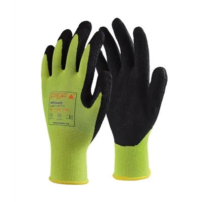 PSP Lite Pro Werkhandschoen Latex Geel – Droge Grip & Comfort, Maat 8