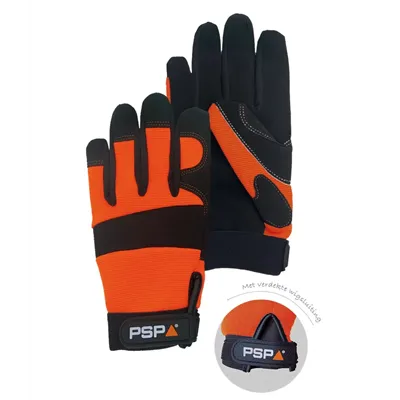PSP Mechanic Pro Werkhandschoen Oranje – Hi-Vis & Verstevigd Comfort, Maat 10