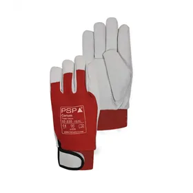 PSP Tropic Werkhandschoen Geitenleer met Klittenbandsluiting Rood/Wit - Maat 11