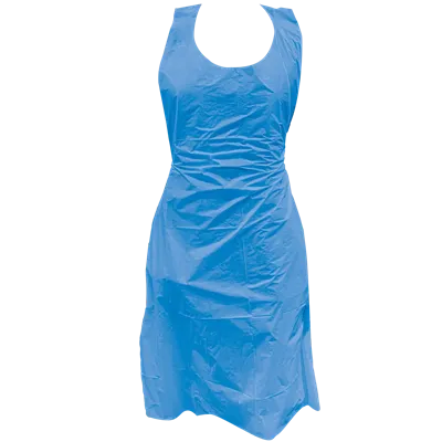 PSP Wegwerpschort Blauw - PE 20my 125×80cm - 50 Stuks op blok