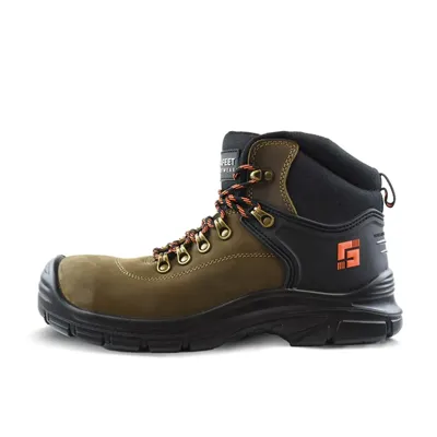 Safeet Builder 307 Veiligheidsschoen S3 Hoog Bruin - Antislip & Shock Absorberend - Maat 44