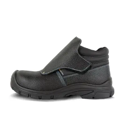 Safeet Welder Veiligheidsschoen S3 Hoog Zwart - Hittebestendig & Velcro Sluiting - Maat 47