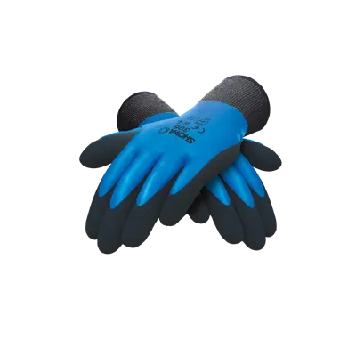 Showa 306 Werkhandschoen Latex Gecoat Blauw/Zwart - Maat 8-L