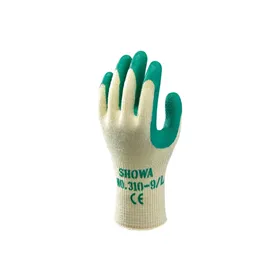 Showa 310 Werkhandschoen Latex Groen/Geel – Ruwe Grip & Ergonomisch, Maat 8-M