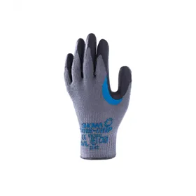Showa 330 Werkhandschoen Latex CR Grijs/Zwart – Ruwe Grip & Ademend, Maat 9-L