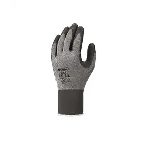 Showa 341 Werkhandschoen Latex Grijs/Zwart – Waterdicht & Ruwe Grip, Maat 6-S