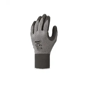 Showa 341 Werkhandschoen Latex Grijs/Zwart – Waterdicht & Ruwe Grip, Maat 9-XL