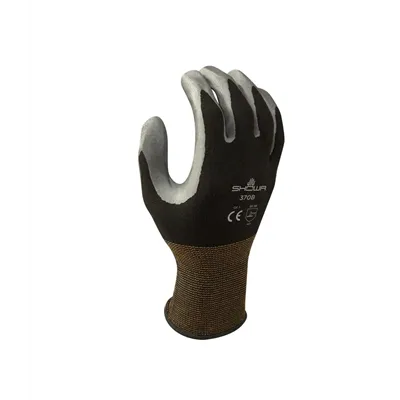 Showa 370B Werkhandschoenen Zwart - Nitril Gecoat & Olieafstotend, Maat 9 (XL)