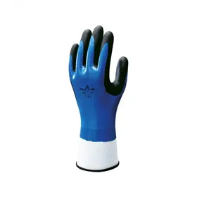 Showa 377 Werkhandschoenen Blauw/Zwart - Dubbel Nitrile Foam & Olieafstotend, Maat 10 (XXL)