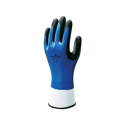 Showa 377 Werkhandschoenen Blauw/Zwart - Dubbel Nitrile Foam & Olieafstotend, Maat 10 (XXL)