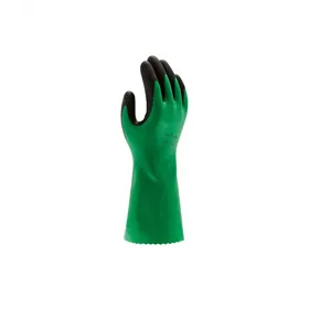 Showa 379 Werkhandschoenen Groen/Zwart - Volledig Nitrile Foam & Chemisch Bestendig, Maat 8 (M)