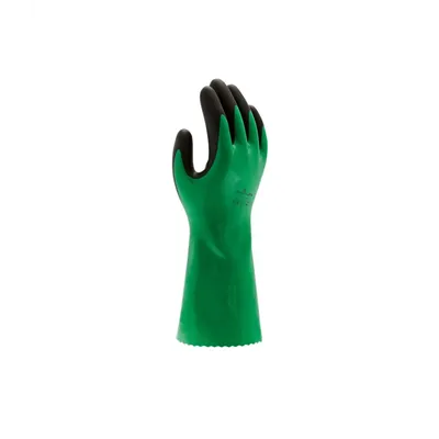 Showa 379 Werkhandschoenen Groen/Zwart - Volledig Nitrile Foam & Chemisch Bestendig, Maat 8 (M)
