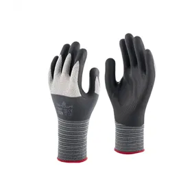 Showa 381 Werkhandschoenen Grijs/Zwart - Ultradun Nitrile Foam & Ademend, Maat 6 (S)