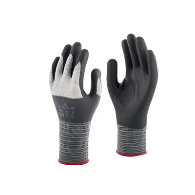 Showa 381 Werkhandschoenen Grijs/Zwart - Ultradun Nitrile Foam & Ademend, Maat 8 (L)